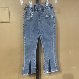 Blue Denim Stretch Flare Jeans