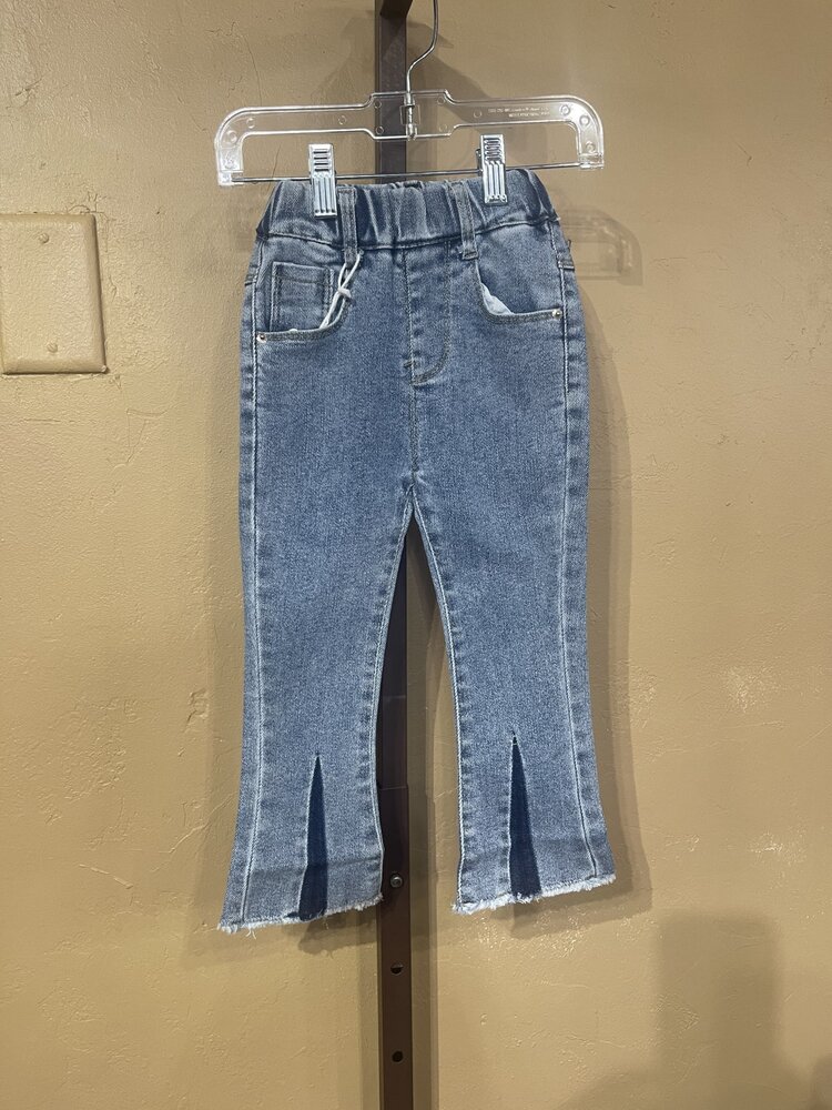 Blue Denim Stretch Flare Jeans