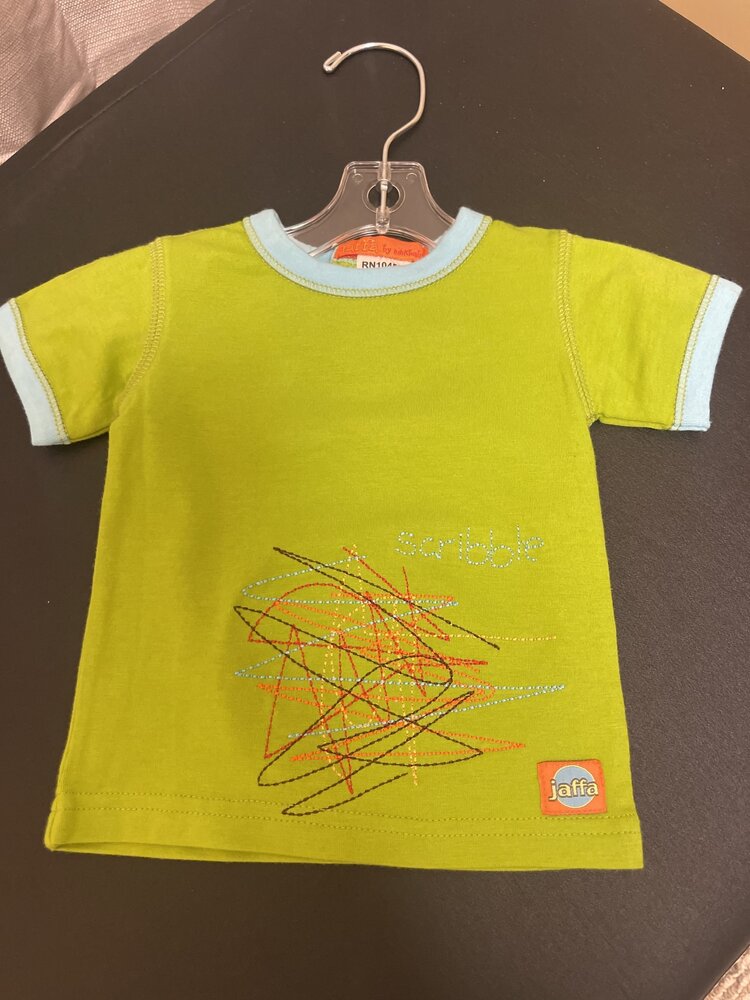 Green Scribble T-shirt, 6M