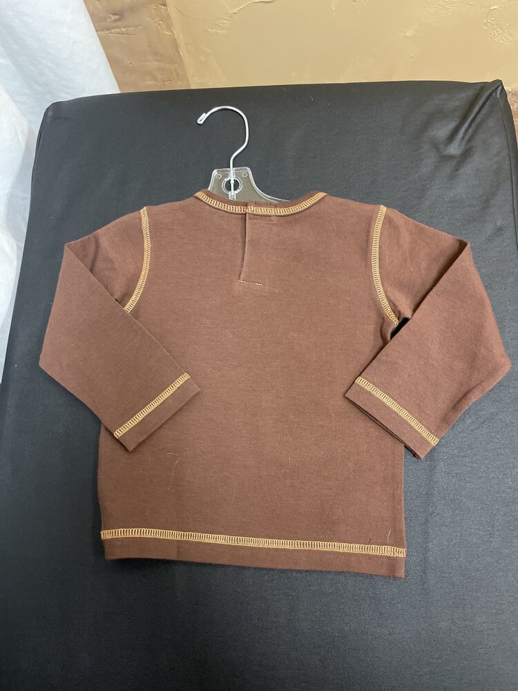Brown Cowboy Long Sleeve T-shirt, Size 18M