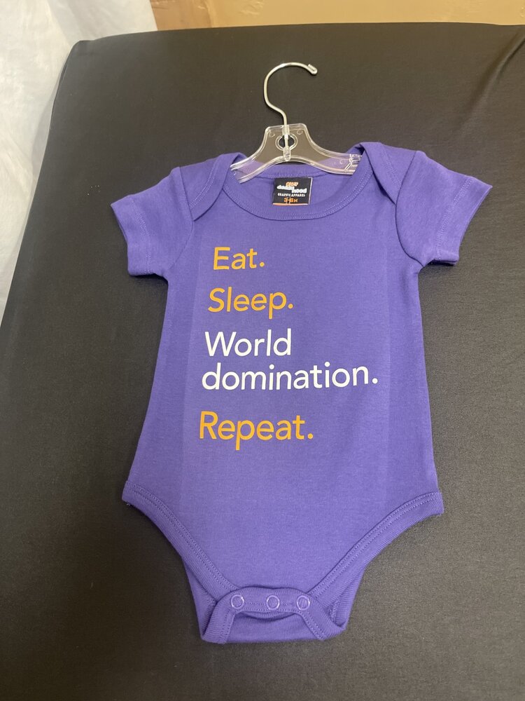 Purple World Domination Onesie