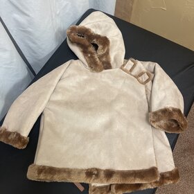 Tan & Brown Hooded Jacket, Size 12M