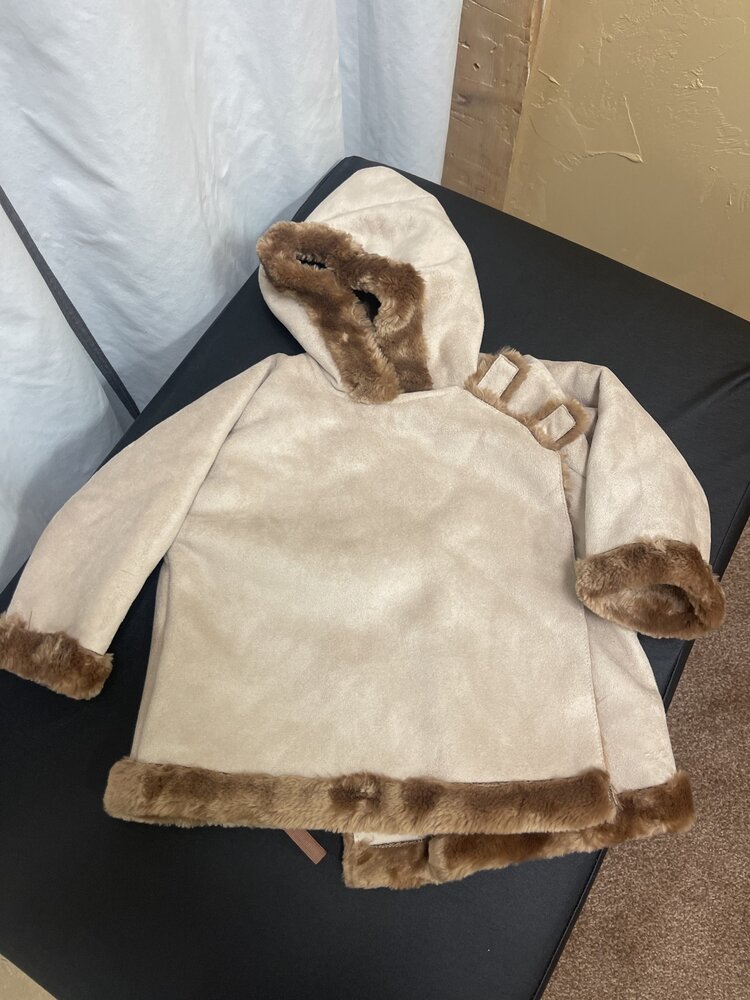 Tan & Brown Hooded Jacket, Size 12M