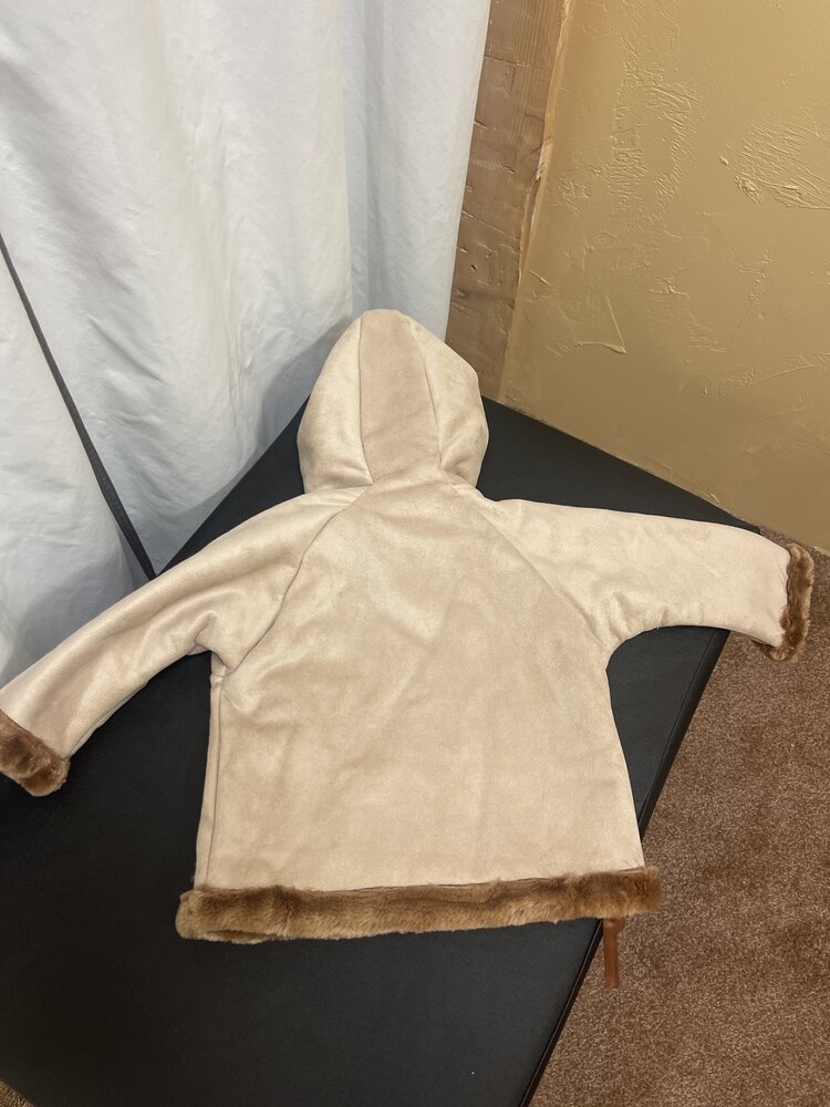 Tan & Brown Hooded Jacket, Size 12M