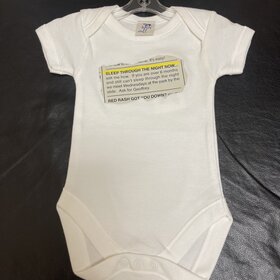 White Sleep Through the Night Onesie, Size 3M