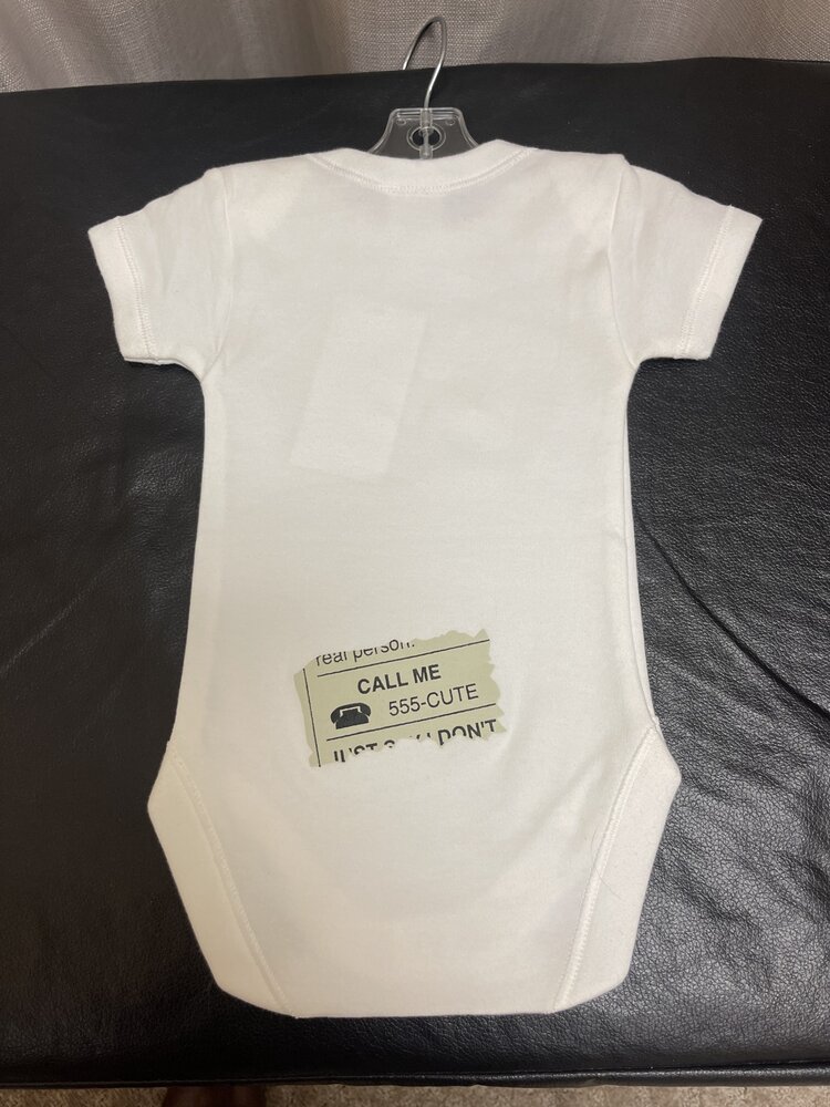 White Sleep Through the Night Onesie, Size 3M