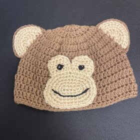 Brown Monkey Hat, Infant-Toddler