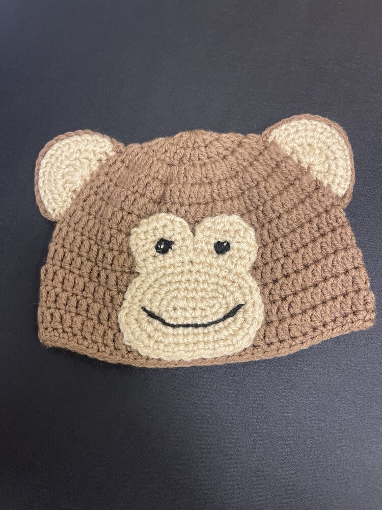 Brown Monkey Hat, Infant-Toddler
