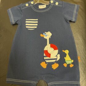 Navy Duck  and Ducklings Creeper, Size 3M