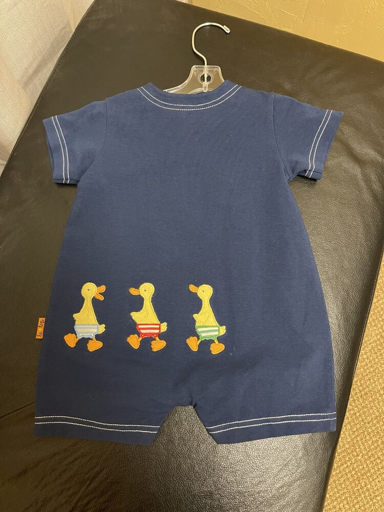 Navy Duck  and Ducklings Creeper, Size 3M