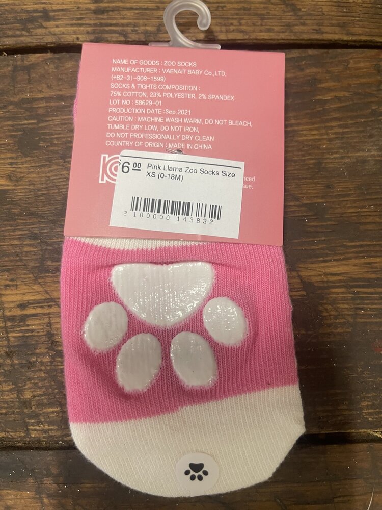 Pink Llama Zoo Socks