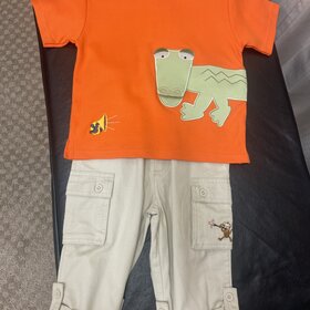 Orange & Tan Gator Set, Size 2T