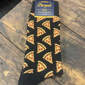 Black Pepperoni Pizza Socks, Size 10-13