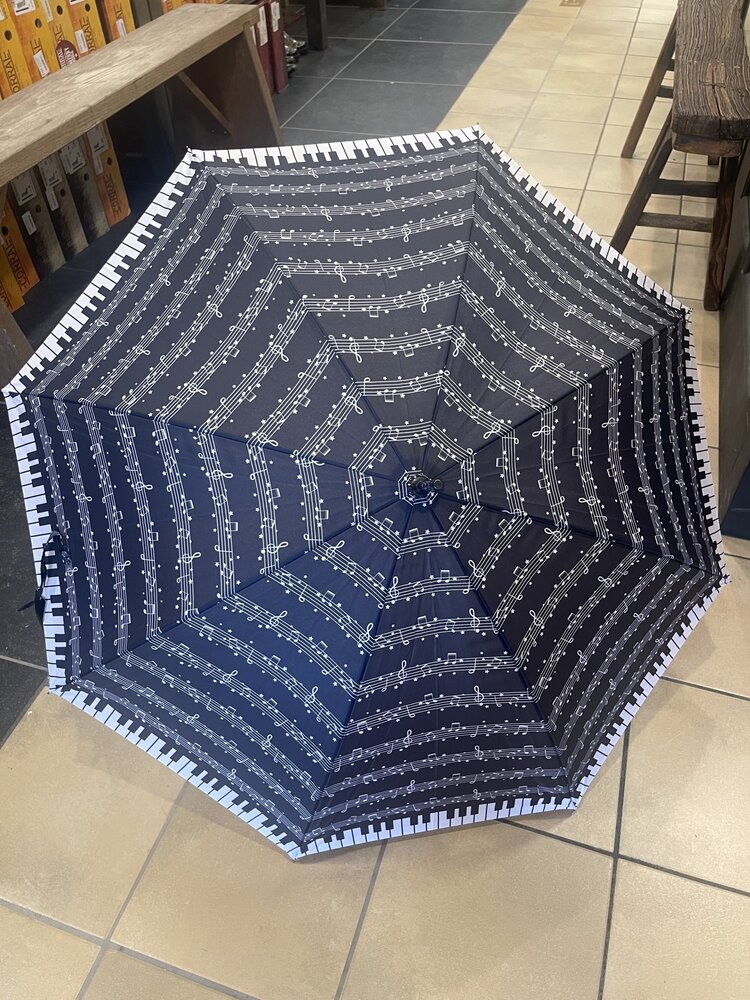 Black Musical Notes Umbrella