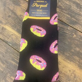 Black Donut Socks, Size 10-13