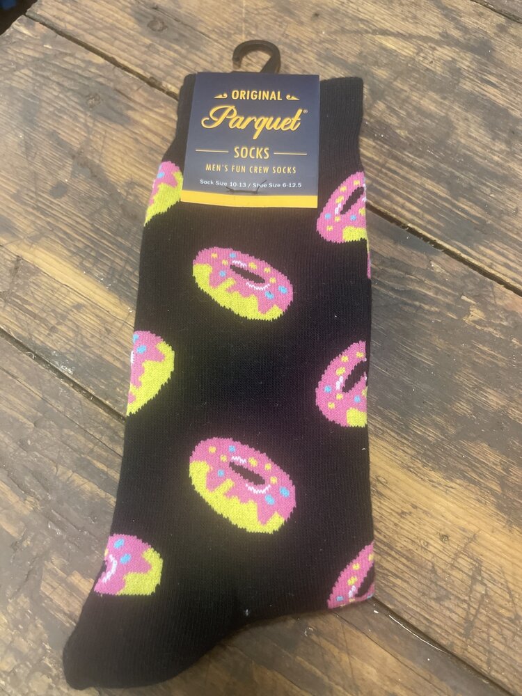 Black Donut Socks, Size 10-13
