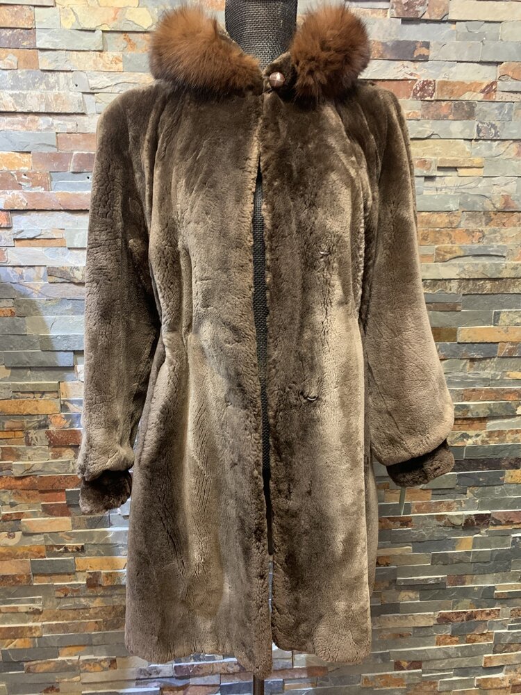 Reckmeyer's Phantom Dyed Sheared Beaver Parka, Size L