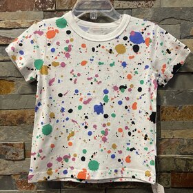 White Paint Splattered T-Shirt