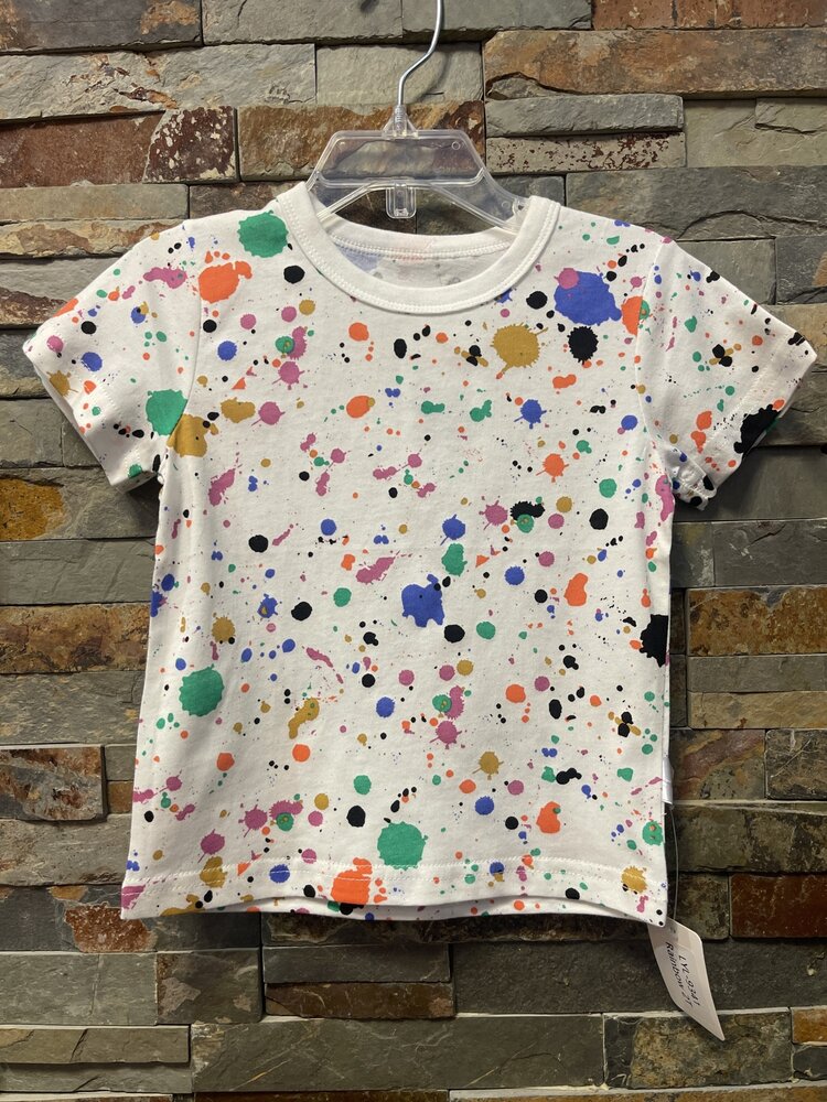 White Paint Splattered T-Shirt