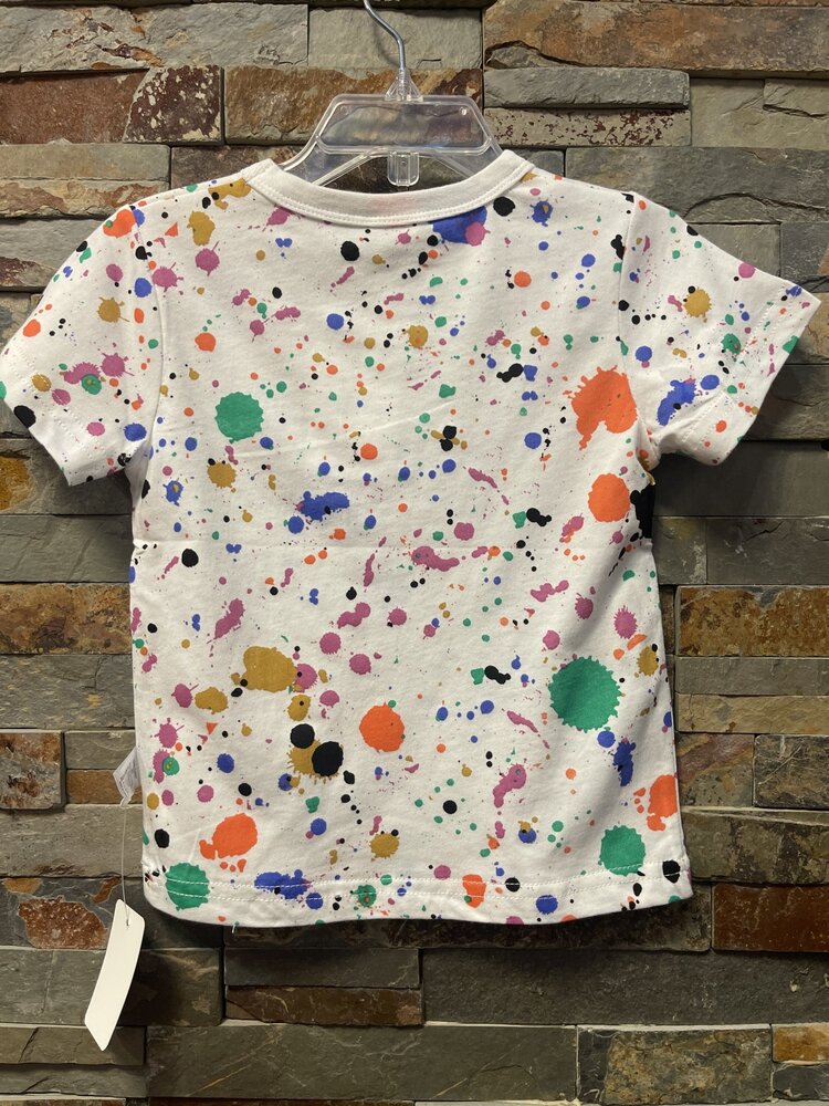 White Paint Splattered T-Shirt