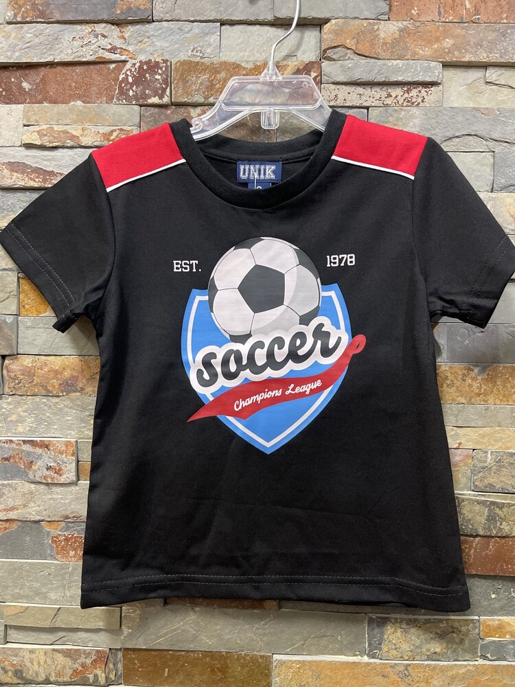 Black Soccer T-shirt