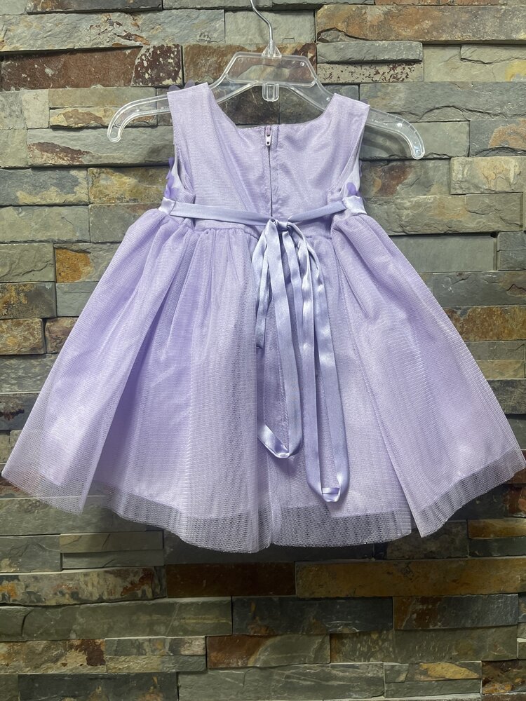 Lavender Chiffon Flower Dress, Size S (6M)