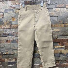 Khaki Boys Uniform Skinny Fit Pants w/ Adjustable Waist