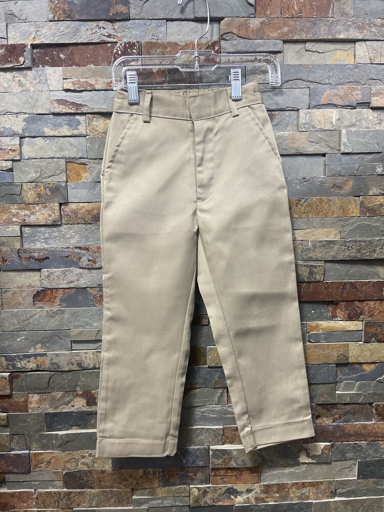 Khaki Boys Uniform Skinny Fit Pants w/ Adjustable Waist