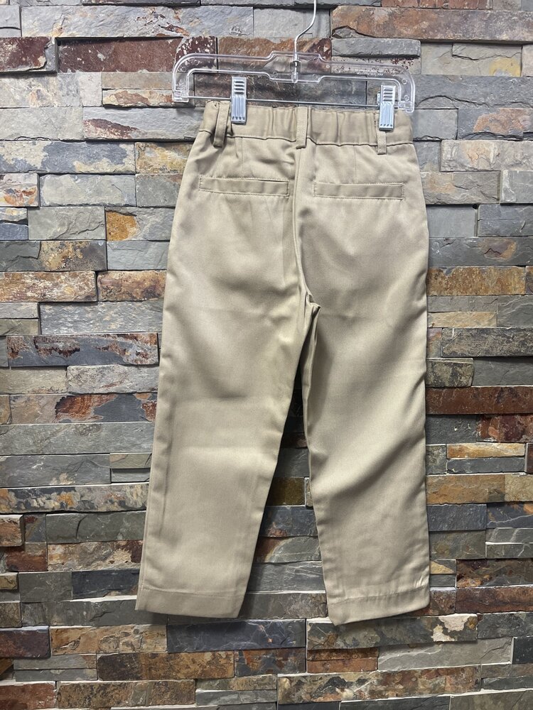Khaki Boys Uniform Skinny Fit Pants w/ Adjustable Waist