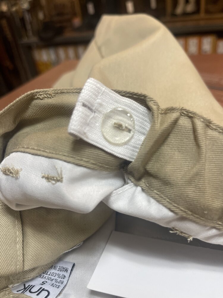 Khaki Boys Uniform Skinny Fit Pants w/ Adjustable Waist