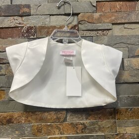 Ivory Satin Kids Bolero Jacket