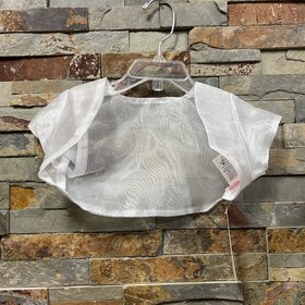 White Organza Kids Bolero Jacket