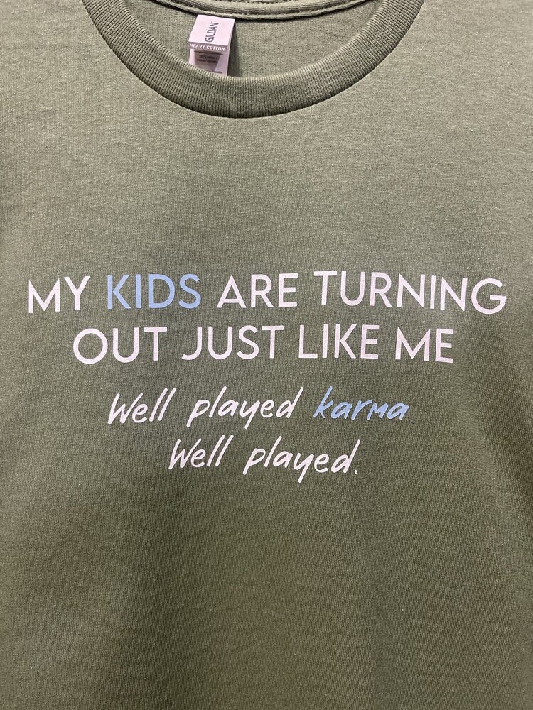 Military Green My Kids Are Turning T-shirt