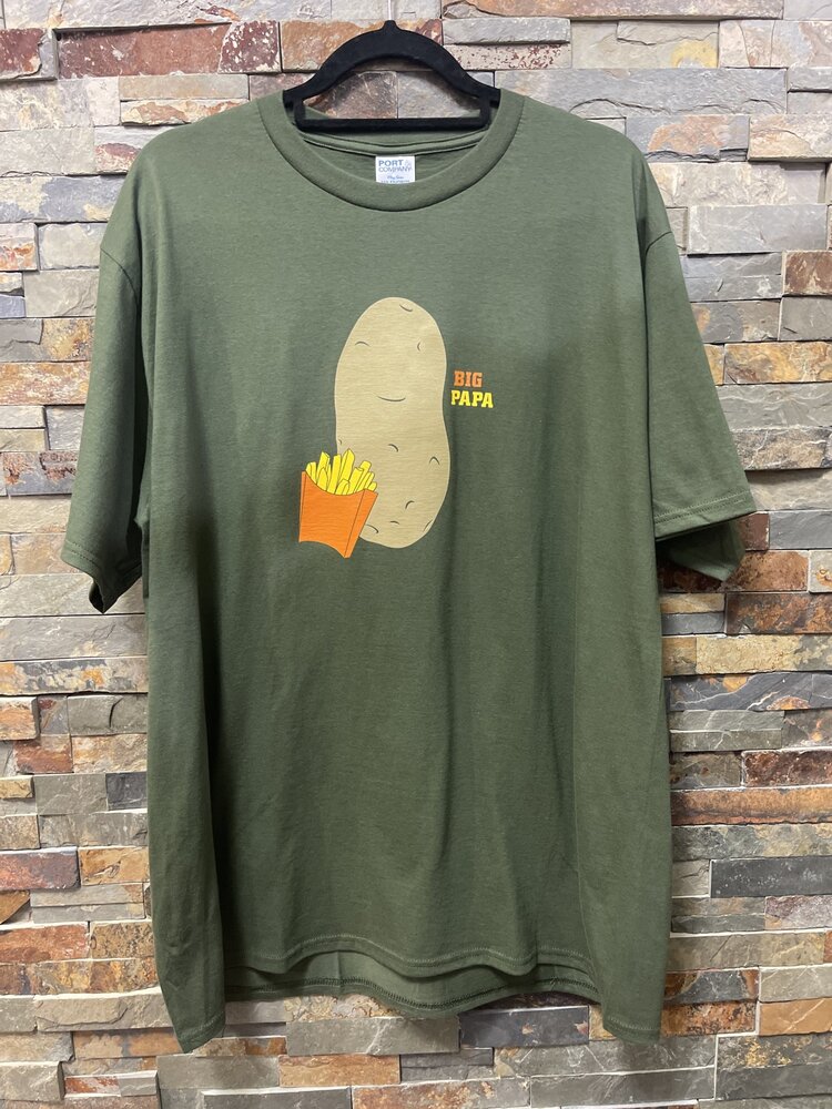 Olive Green Big Papa T-shirt
