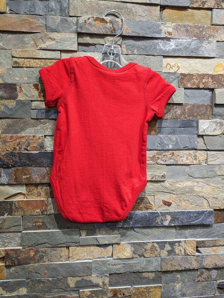 Red I'm Told I Like Soccer Onesie