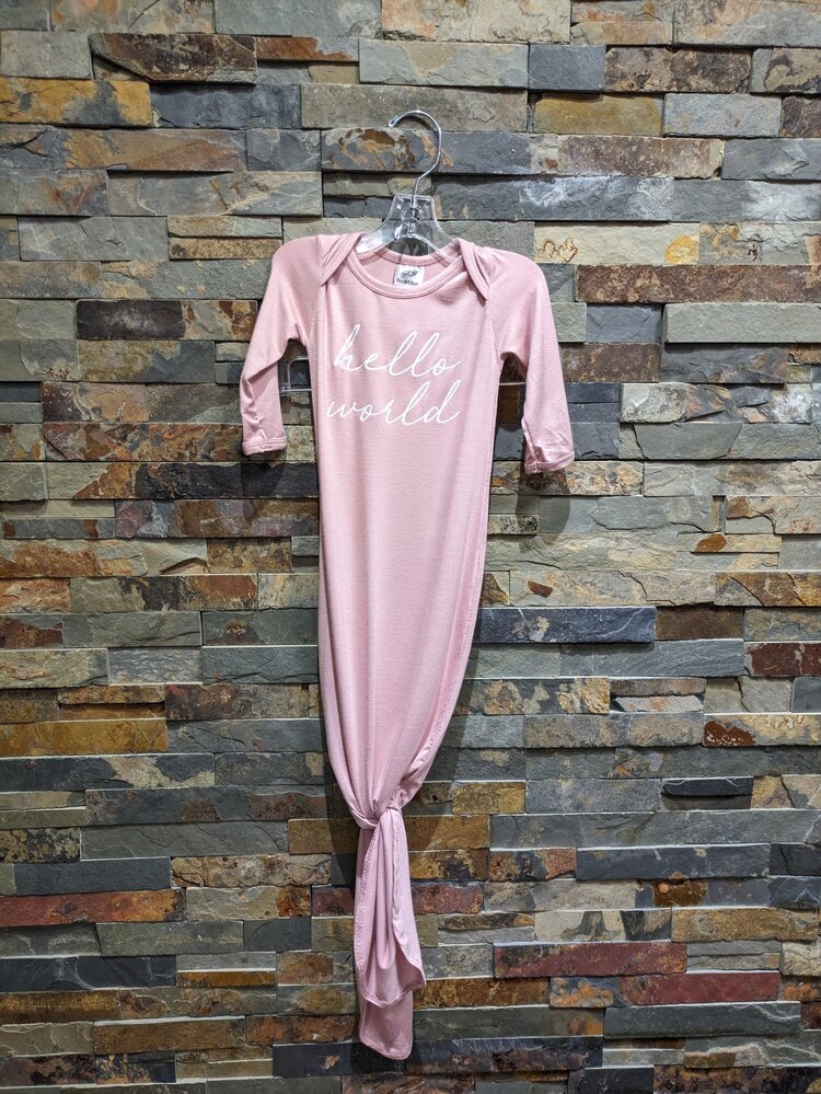 Dusty Rose Silky Knotted Hat w/ Sleeper