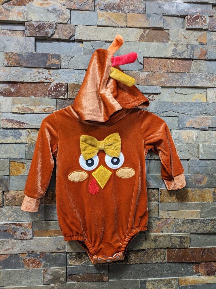 Rust 2-Piece Hooded Turkey Pantset, Size 0-3M
