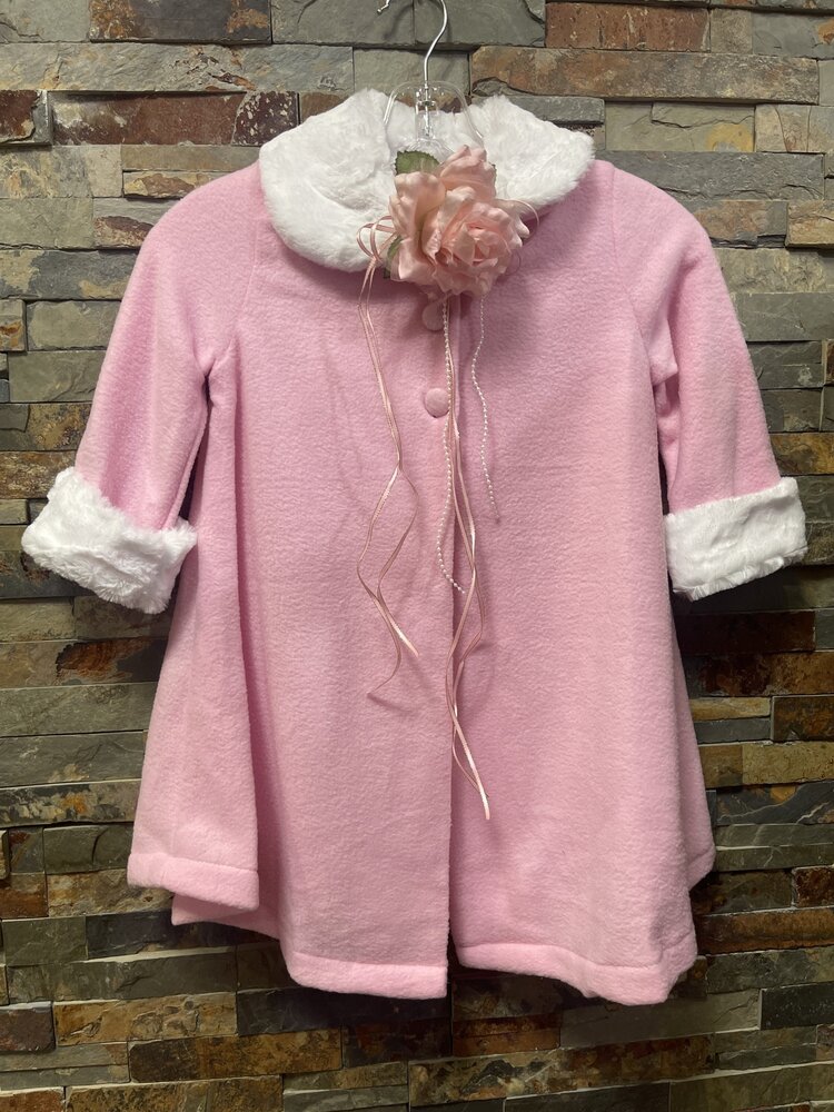 Pink Fleece Cape Coat