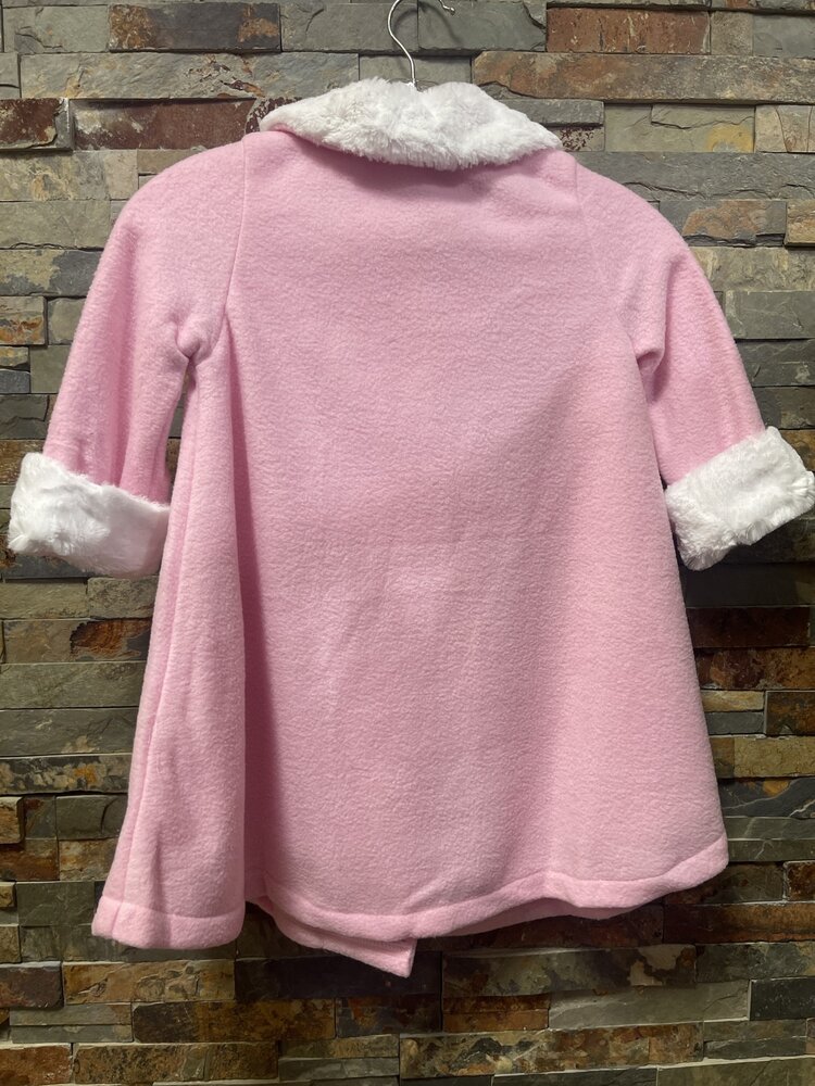 Pink Fleece Cape Coat