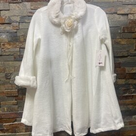 Ivory Fleece Kids Coat
