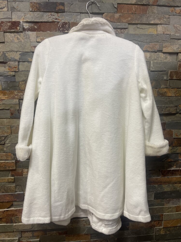 Ivory Fleece Kids Coat