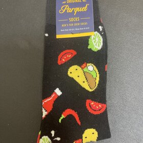 Black Taco Socks, Size 10-13