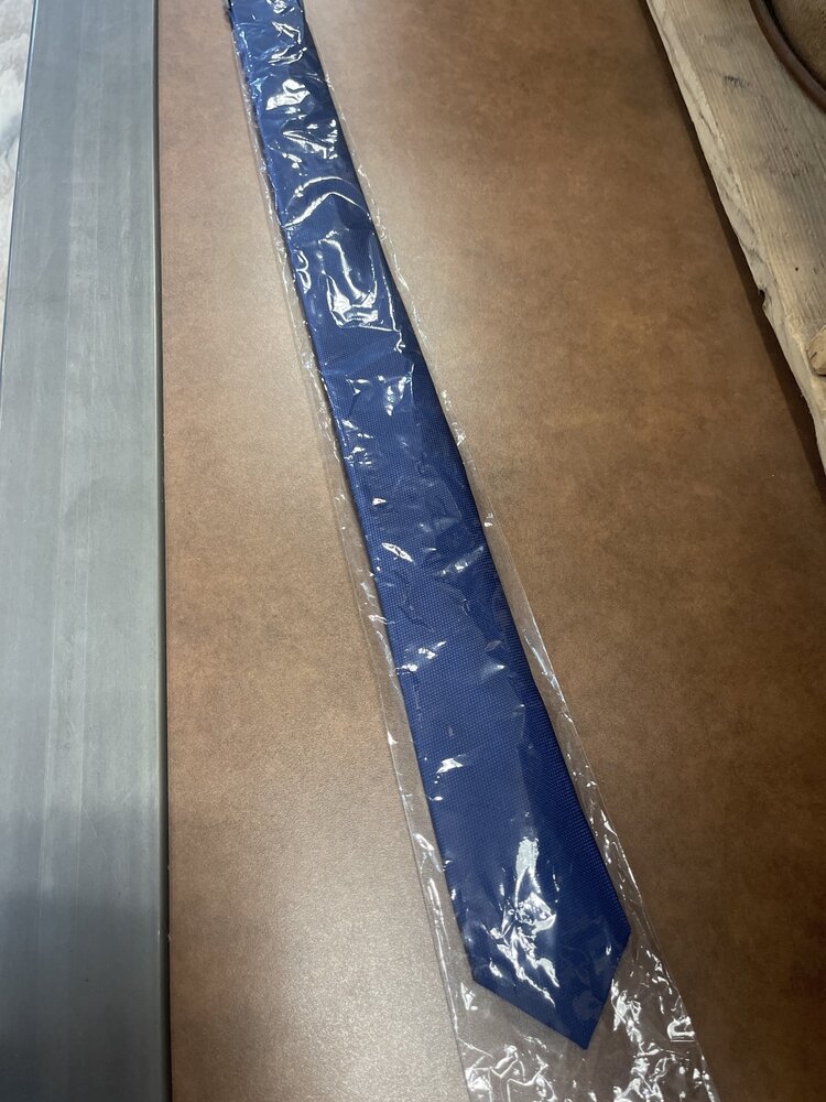 Navy Boys Solid Woven Tie