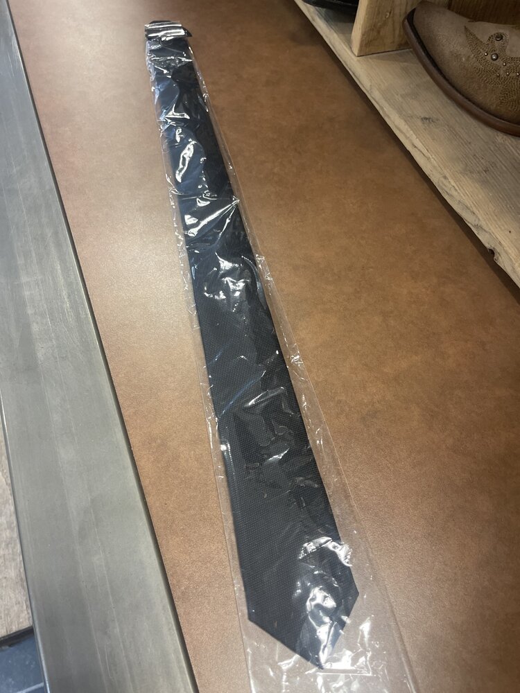 Black Boys Solid Micro Fiber Woven Tie