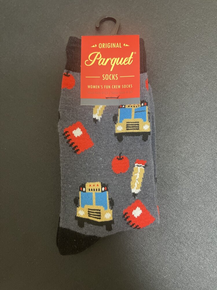 Gray Back to School Socks, Size 9-11