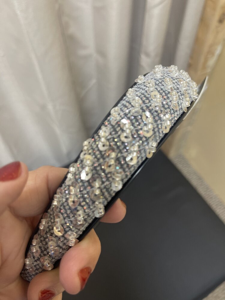 Black Sequin Glitter Headband