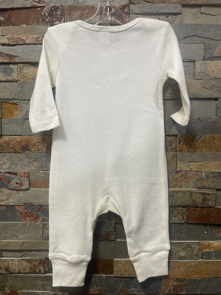 Ivory Hello I'm New Here Cotton Romper