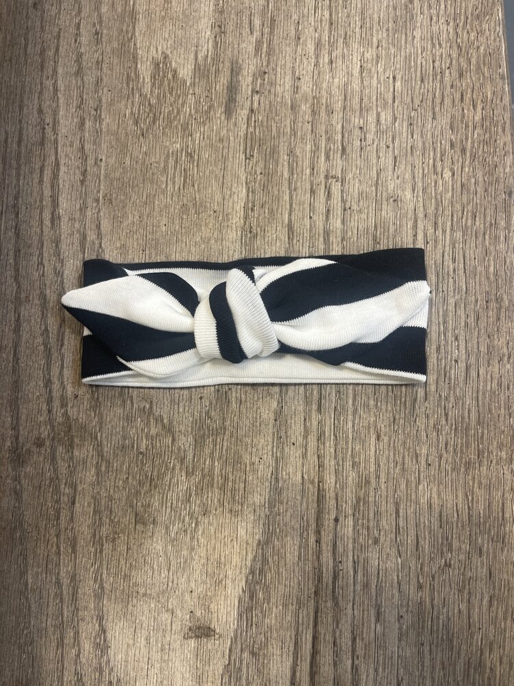 Black & White Stripe Baby Headband, Size Infant