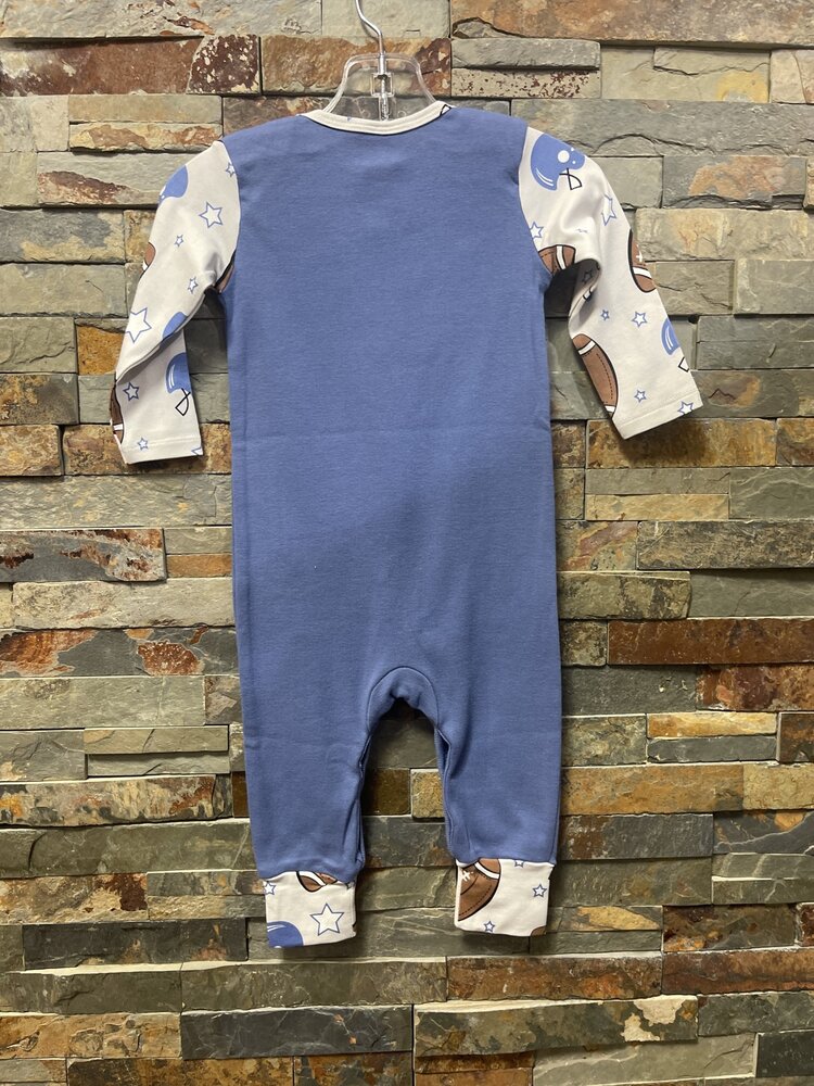 Blue Future 1st Round Draft Pic Cotton Romper, Size 6-9M