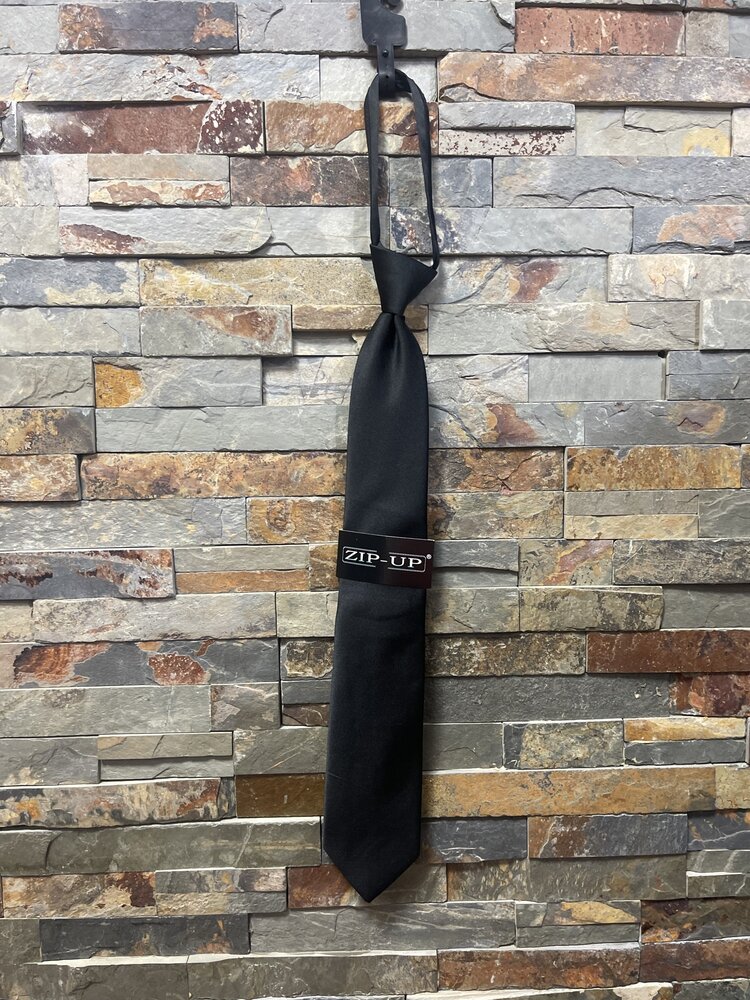 Black Men's Zip Up Tie